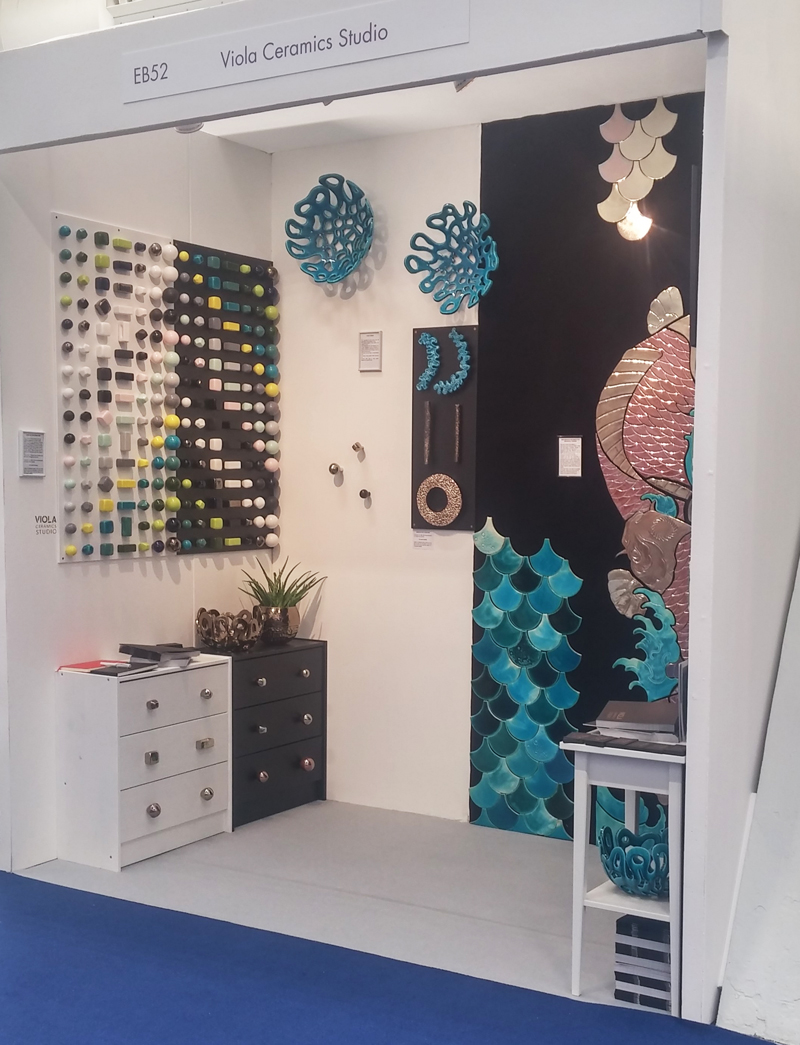 Viola Ceramics Studio stand during 100 % Design ’18